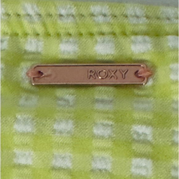 ROXY Beautiful Sun Lime-aide Checkered Moderate Coverage Bikini Bottom M… - Picture 5 of 6